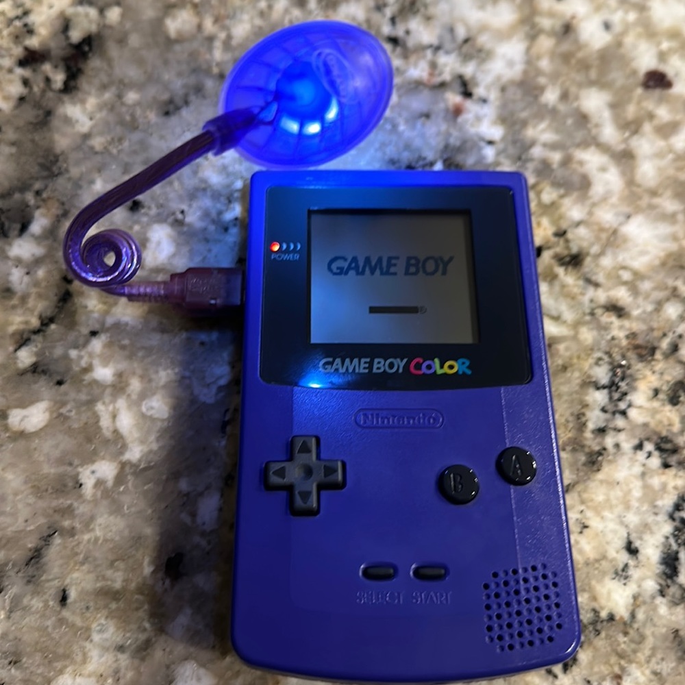 Gameboy Color with Pokémon, Tetris, Light, and Case